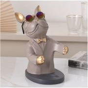 Bulldog Wine Holder -Grey