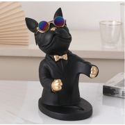 Bulldog Wine Holder-Black