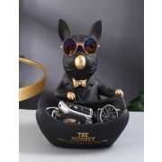 Bulldog with Mini Bowl-Black