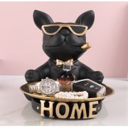 Bulldog with Written Bowl-Black