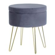 Cairo Storage Stool - Dark Grey