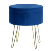 Cairo Storage Stool - Navy