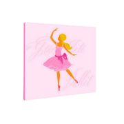 Canvas'Pink Ballerina' 40x40x1.8cm-Setx1