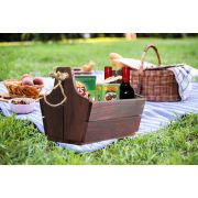 2 in 1 wooden picnic basket