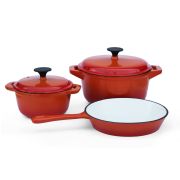 Cast Iron - 5 Piece - Double orange