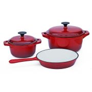 Cast Iron - 5 Piece - Double red