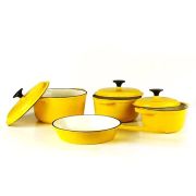 Cast Iron Pot Set - Yellow