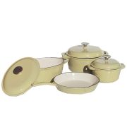 Cast Iron Pot Set FL - Almond