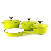 Cast Iron Pot Set FL - Lime Green