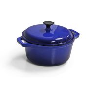 Cast Iron Single FL Med Casserole - Blue