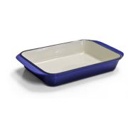 Cast Iron Single FL Roasting Pan - Blue