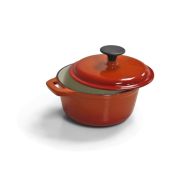 Cast Iron Single FL sml Casserole Orange