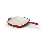 Cast Iron Square Skillet Pan - Red