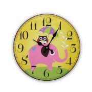 Clock Pink Elephant