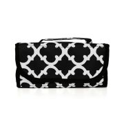 Cosmetic Roll-up - Black Geometric