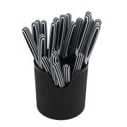 Cutlery in a Stand - Black