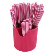 Cutlery in a Stand - Pink