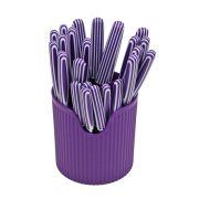 Cutlery in a Stand - Purple