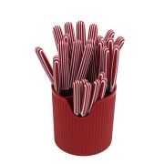 Cutlery in a Stand - Red