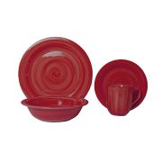 Dinner Service Set - 16 Pieces Burgundy