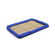 Dog Pad - Rectangular Rattan Blue Medium