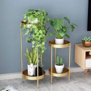 Adelaide Plant Stand - L - Brass