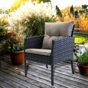 Ava Single outdoor chair - Marbled Grey