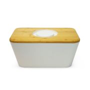 Bamboo Bread Bin - White