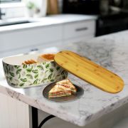 Bamboo Monstera Bread Bin