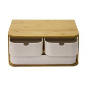 Bamboo Storage Draws - White