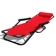 Beach Chair Reclining Red New