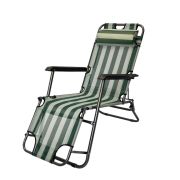 Beach Lounger - Green/White Stripe