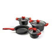 Bellissima Cookware - EasyGrip 7pc - Black/Red