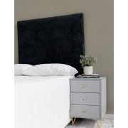 Berlin Headboard - Three Quarter - Velvet Navy Blue